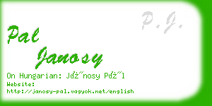 pal janosy business card